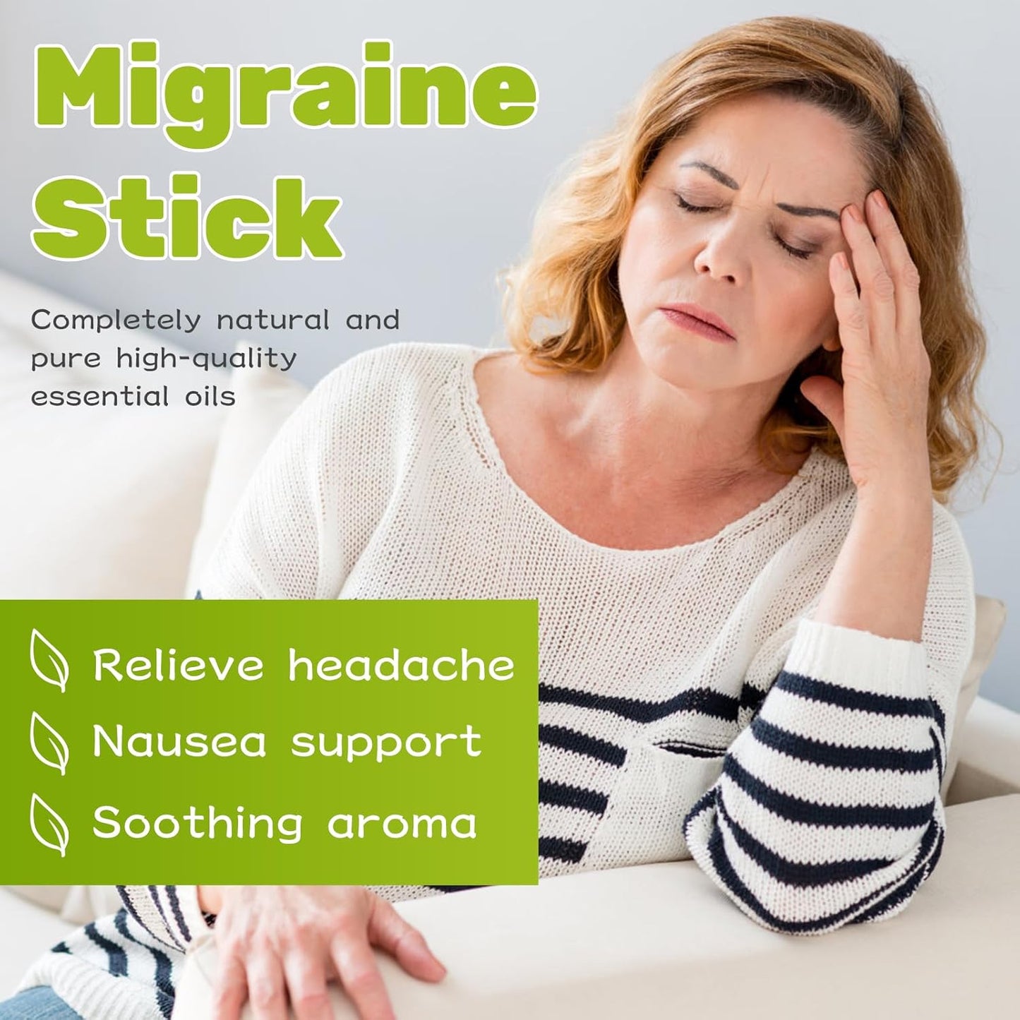 Comfort Stick, Migraine and Headache Essential Oil Roll-On - Peppermint Lavender