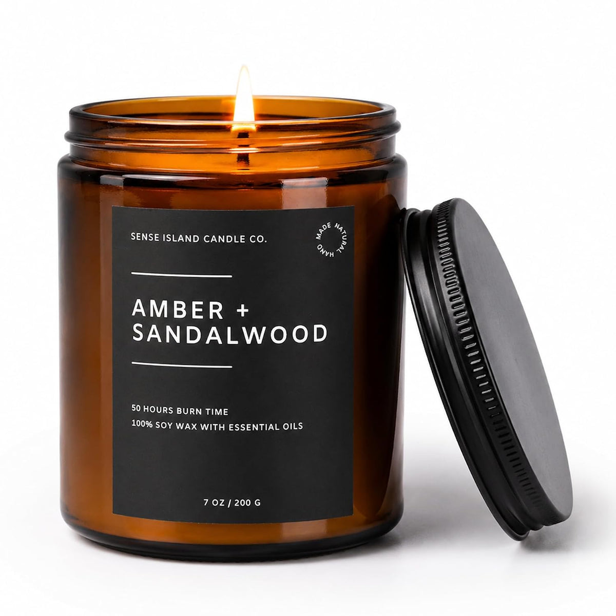 Amber Sandalwood Scented Candles for Men&Women