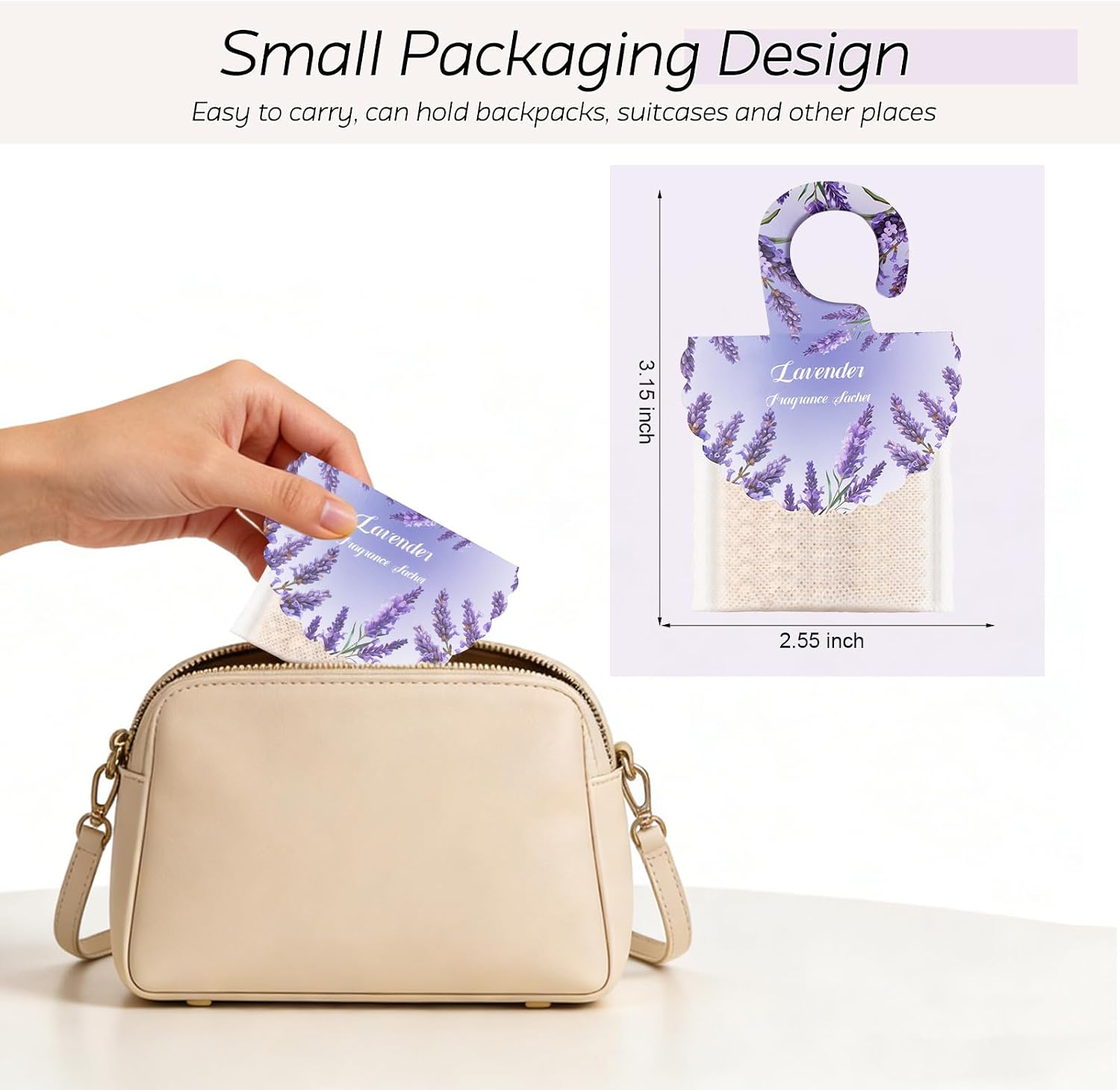 18 Pack Lavender Scented Sachets for Drawer and Closet - Long Lasting Air Fresheners for Home & Closet, Hanging Odor Eliminator Bags for Car, Wardrobe, Storage, Portable Deodorizer Fragrance Sachets