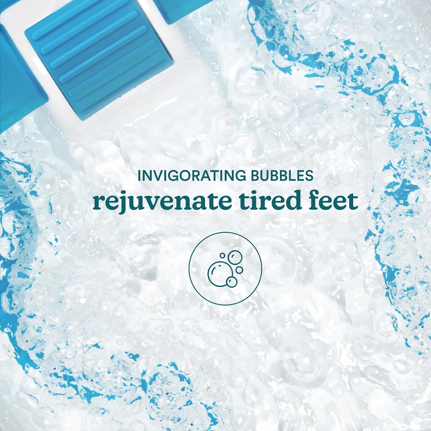 HoMedics Bubble Bliss Deluxe Foot Spa with Heat Massaging Arch, 3 Acupressure Attachments, Splash Guard, Raised Nodes Creates Bubbles, Improves Circulation, Soothe Tired Muscles