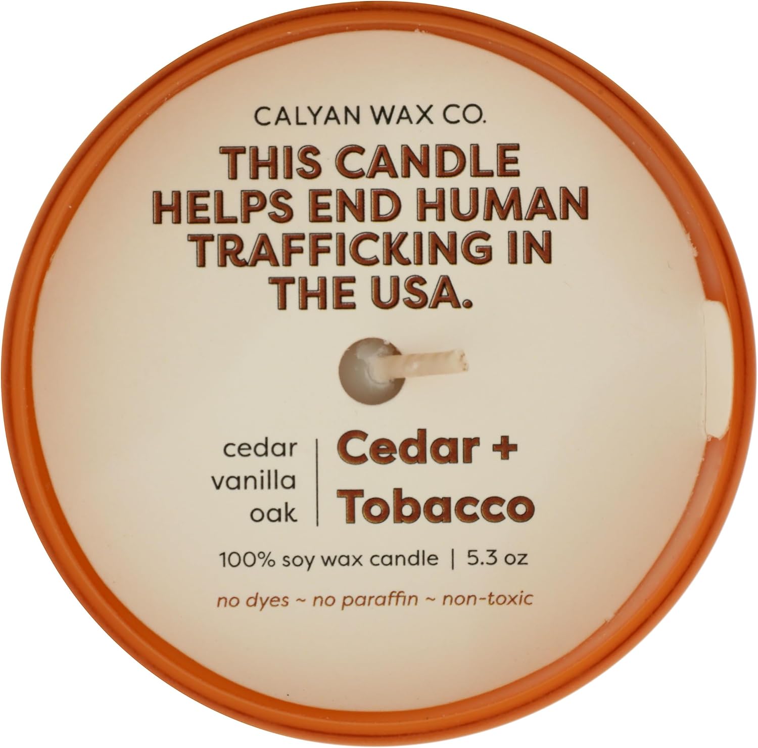 Calyan Wax Co. Dignity Series Cedar & Tobacco Scented Candle - 35 Hour Burn - Luxury Clean Soy Wax Candles - Long Lasting Brown Glass Jar Candle for Home - 5.3oz