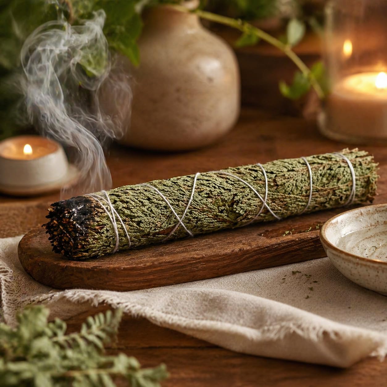 Soul Sticks Organic Cedar Sage Smudge Stick 1 Pack - 9 Inch | Floral Sage House Blessing | Cleansing House & Negative Energy