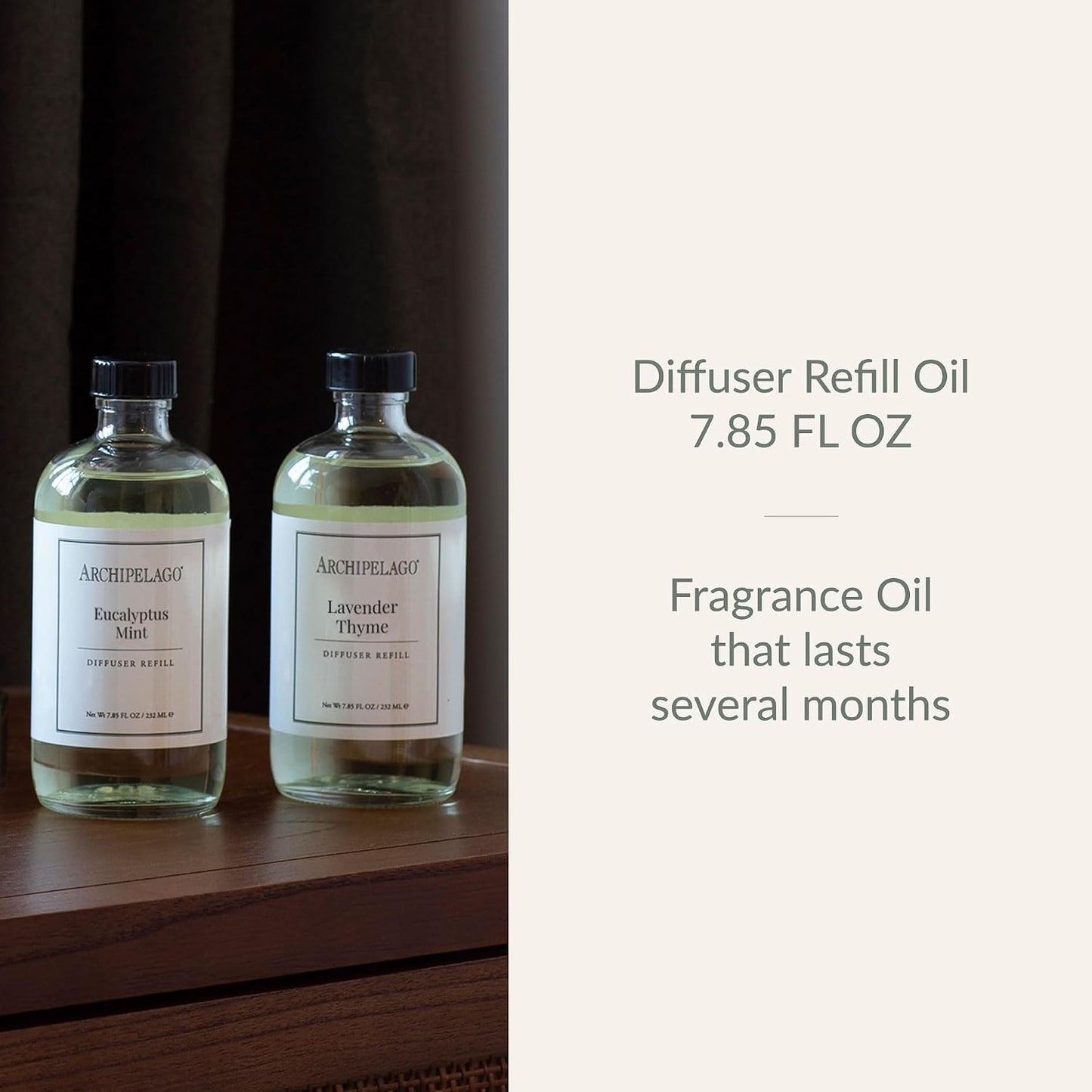 Archipelago Botanicals Black Forest Reed Diffuser Oil Refill, Home Fragrance Oil for Diffuser, Long-Lasting Natural Home Fragrance, Diffuser Oil Scents, 7.85 Fl Oz