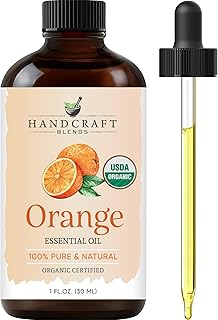 Handcraft Blends Organic Orange Essential Oil – 1 Fl Oz – 100% Pure and Natural – Premium Grade Essential Oil for Diffuser and Aromatherapy