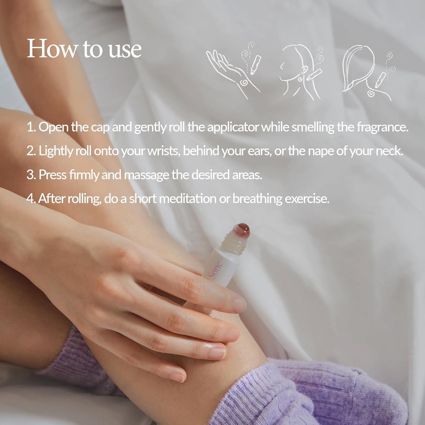 Sonc Botanical Aroma Oil Roll‑On 003 Dream Dive | Nighttime Aromatherapy + Wellness Ritual | Calming Roll On for Sleep, Relaxation & Self‑Care