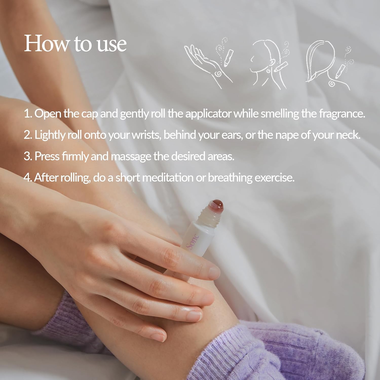 Sonc Botanical Aroma Oil Roll‑On 003 Dream Dive | Nighttime Aromatherapy + Wellness Ritual | Calming Roll On for Sleep, Relaxation & Self‑Care