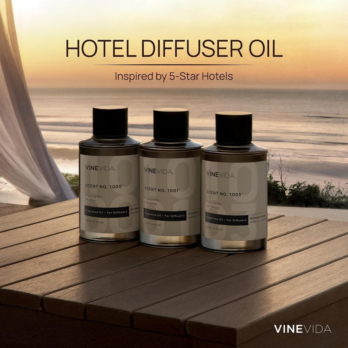 VINEVIDA (4oz) Hotel Diffuser Oil - Home Luxury Scents