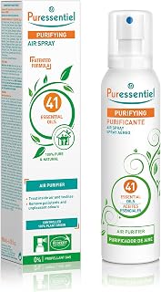 "Puressentiel Purifying Air Freshener Spray - Room Spray with 41 Essential Oils - Eliminate Odors without Synthetic Chemicals - Multi-Use - 6.75 oz"