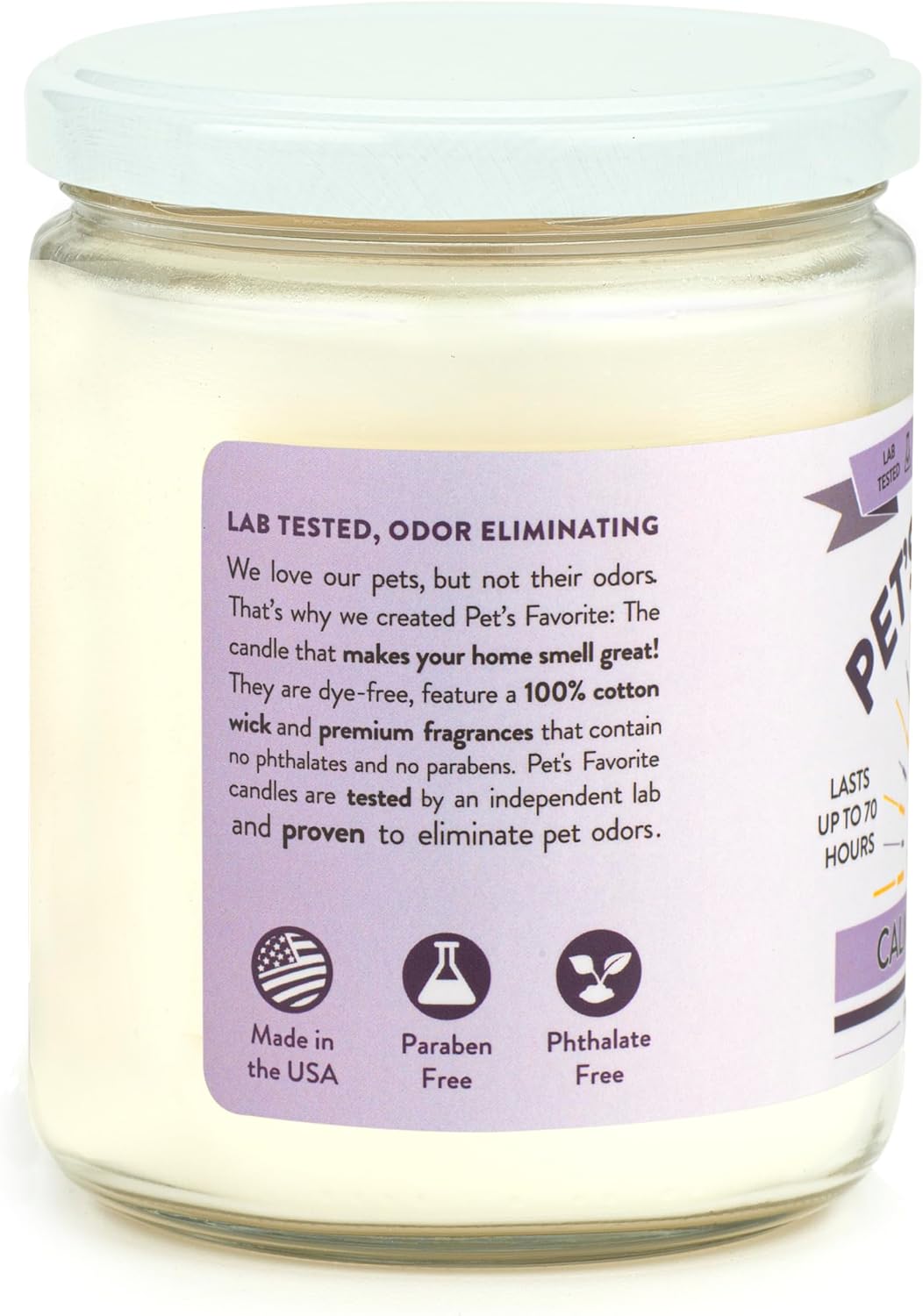 Calming Lavender Pet Odor Eliminator Candle Pet Friendly