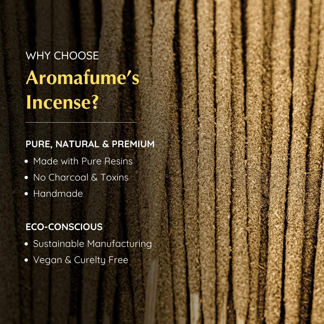 Frankincense & Myrrh Luxury Incense Sticks by Aromafume| 3x30 Sticks for Prayer, Meditation, Aromatherapy, Purification & Protection| Charcoal Free| Long Lasting Aroma, Spiritual Gifts