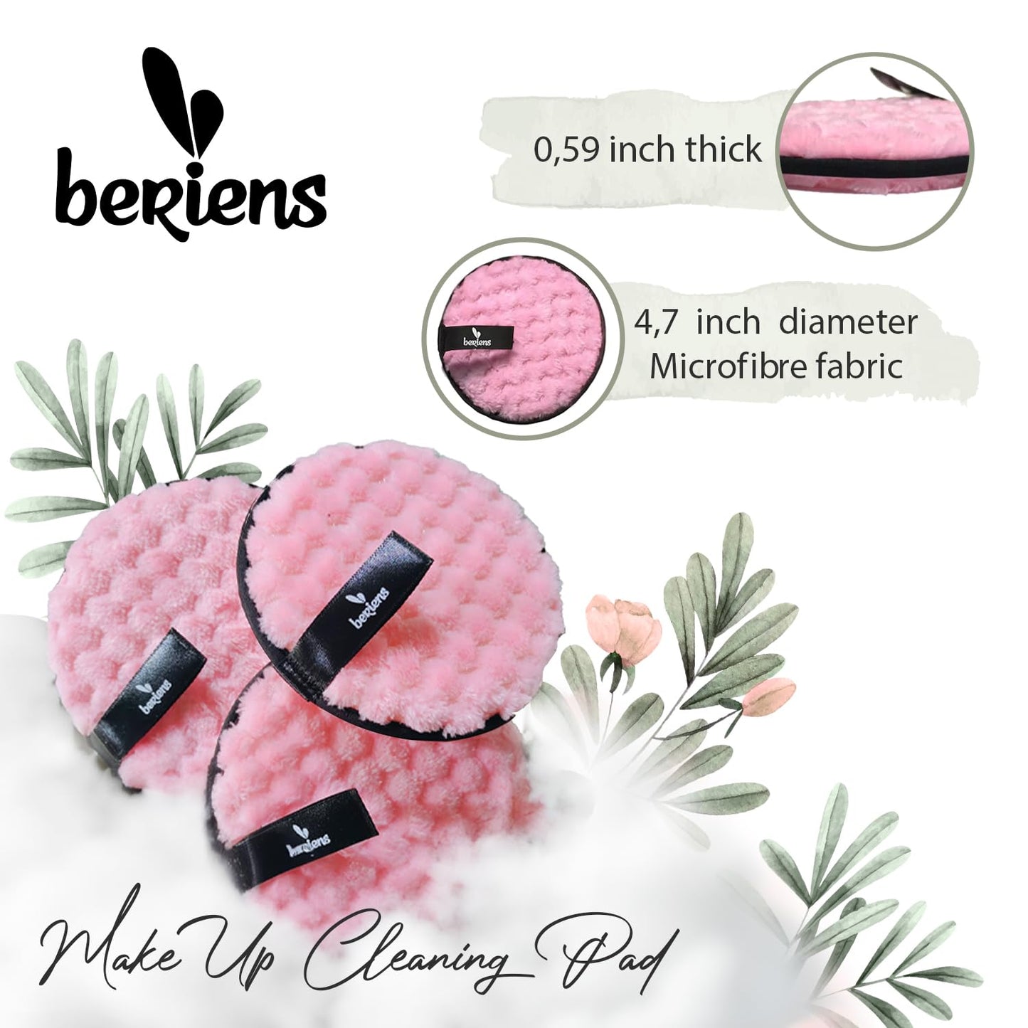 Spa Headband - Makeup and Face Washing Headband with Makeup Remover Pad for Bubble Bath (BLUE)