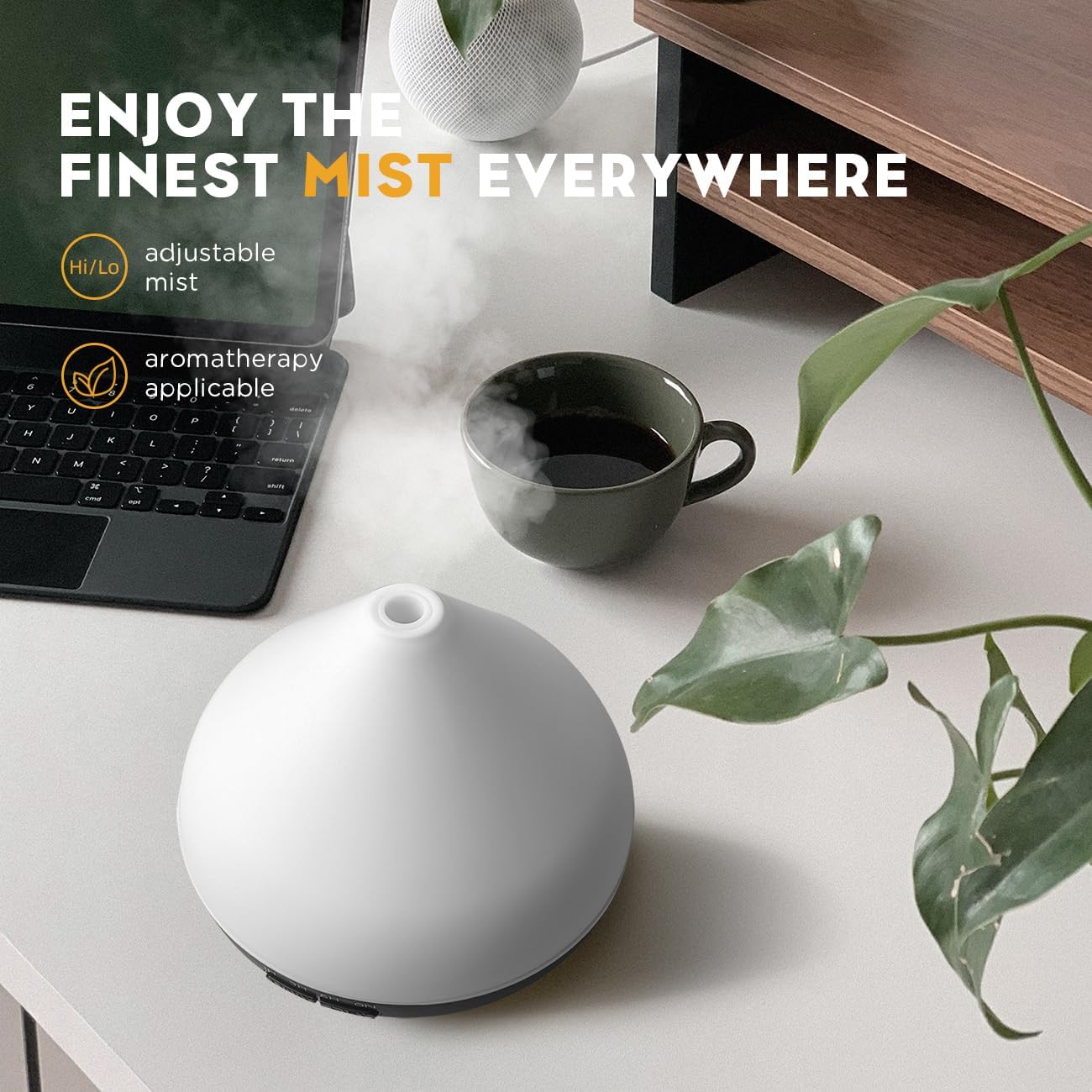 550ml Large Capacity Diffuser with Essential Oils, Aromatherapy Ultrasonic Air Humidifier for Bedroom, 7 LED Lights, Timer and Waterless Auto-Off for Home Decor Gift,Office Spa