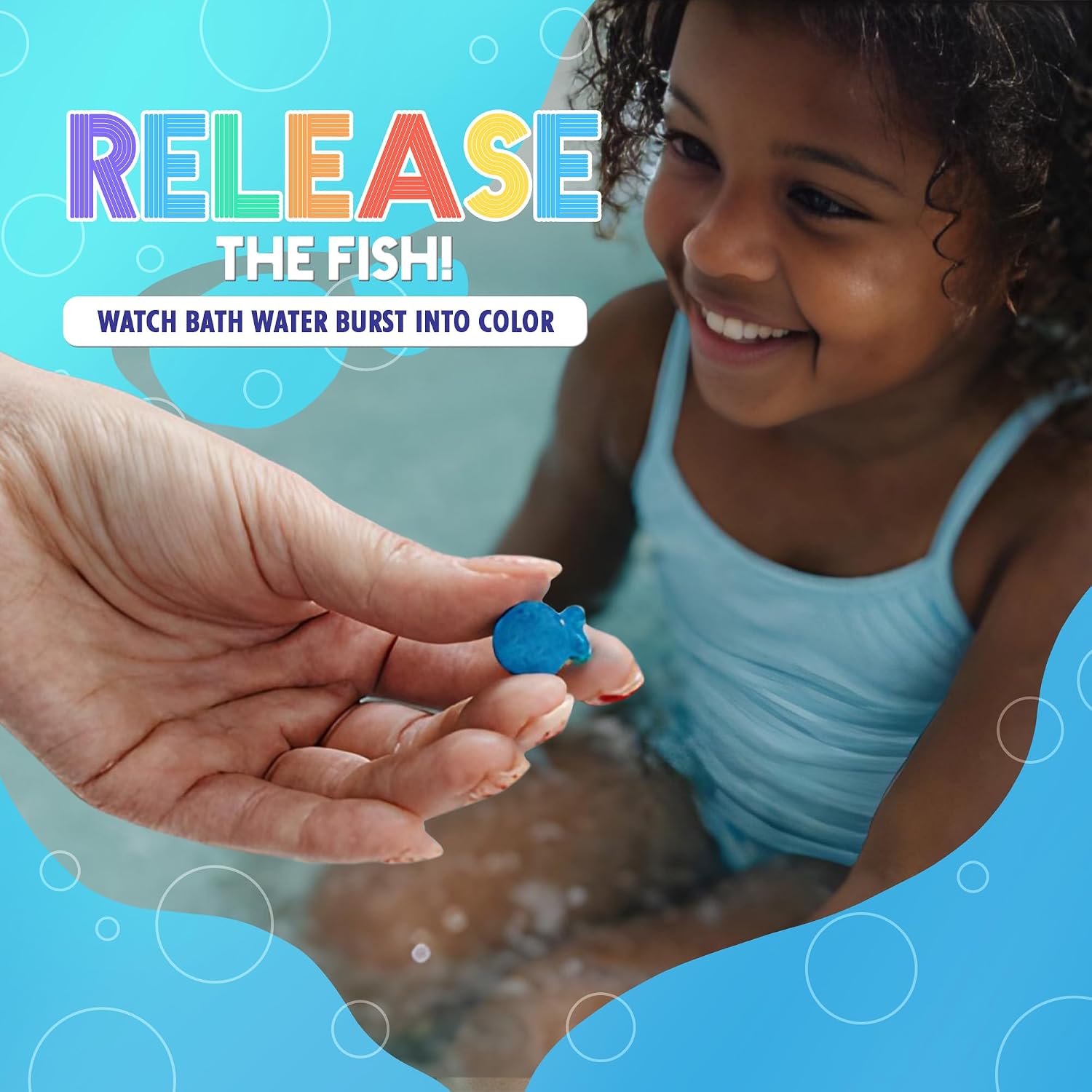 SplashEZ STEM Bath Color Tablets for Kids 150 Count - Fizzy Bath Bombs for Kids and Toddlers, Non Toxic, Fragrance Free, No Tub Staining, Easy Clean, Toys for Kids