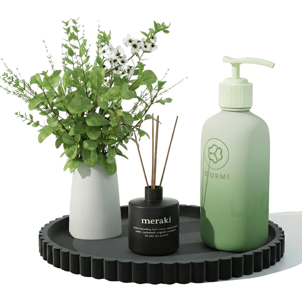 HighHerz Silicone Bathroom Countertop and Vanity Tray