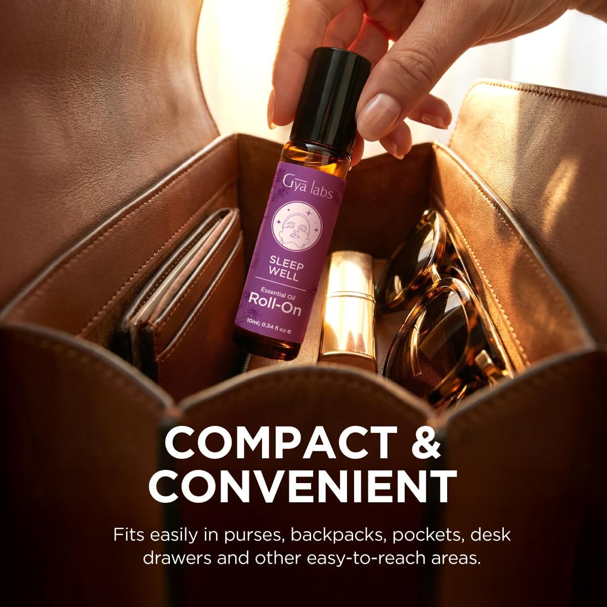 Sleep Well Essential Oil Roll-On Convenient Travel Size for Skin 0.34 Oz