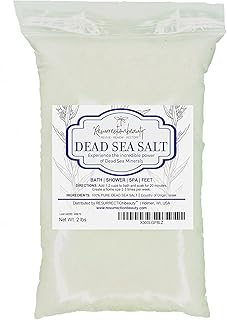 RESURRECTIONbeauty 100% Pure Dead Sea Salt, Bulk Bath Salts for Home Spa & Salt Scrub, Bath & Foot Soak, 2 lb