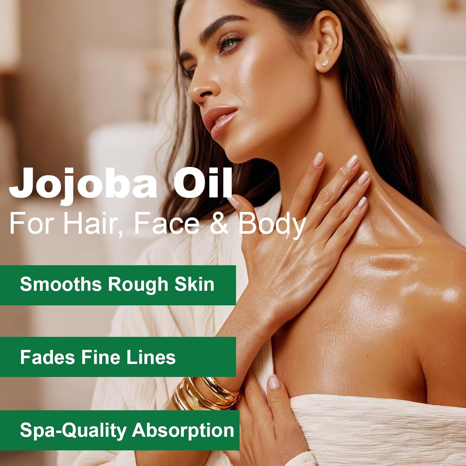 Non-Greasy Jojoba Oil – Lightweight Summer Face Oil, Perfect for Facial Tools, Helps Skin Look Smooth & Balanced – Fast Absorbing |Base Carrier Oil-2.0 Fl Oz