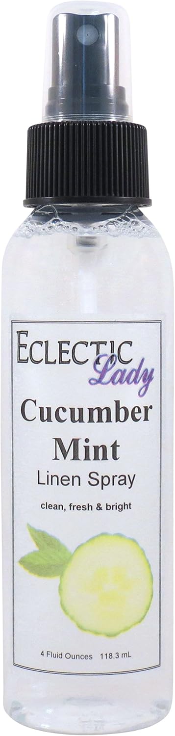 Cucumber Mint Linen Spray (Double Strength), 2 oz, For Bed, Fabric & Pillow
