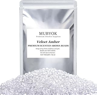 MUBYOK 1.5LB Velvet Amber Premium Scented Aroma Beads for Making Car Freshies Supplies PreScented Beads for Car Air Freshener Sachets Long-Lasing Scent