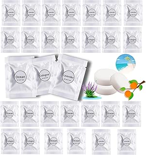 Car Air Freshener Refills, 30 Pcs Individual Package Car Air Vent Clip Replacement Pads Solid Fragrance Scent Air Freshener Refill Tablets (Lavender+Ocean+Cologne)