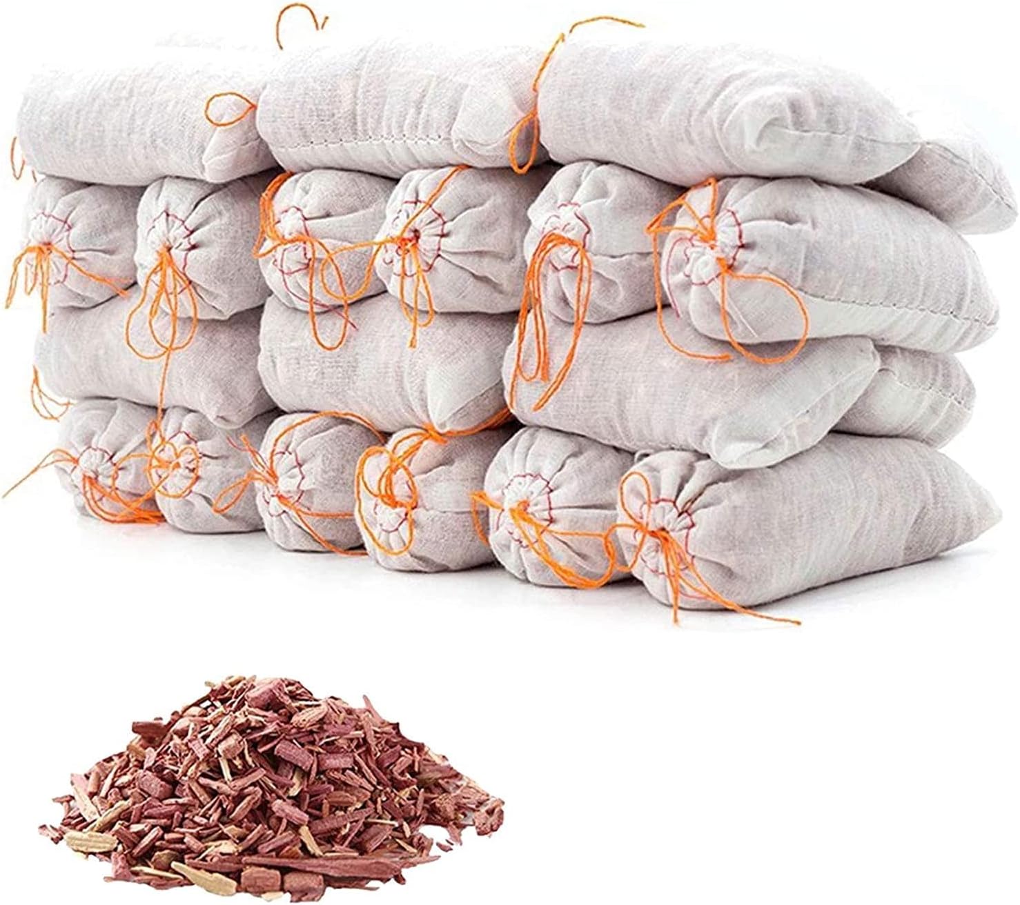2026 NEW 15 Pack Cedar Sachets Bags,Cedar Chips for Closets and Drawers,Cedar Blocks for Clothes Storage,Cedar Wood Closet Moth Protection