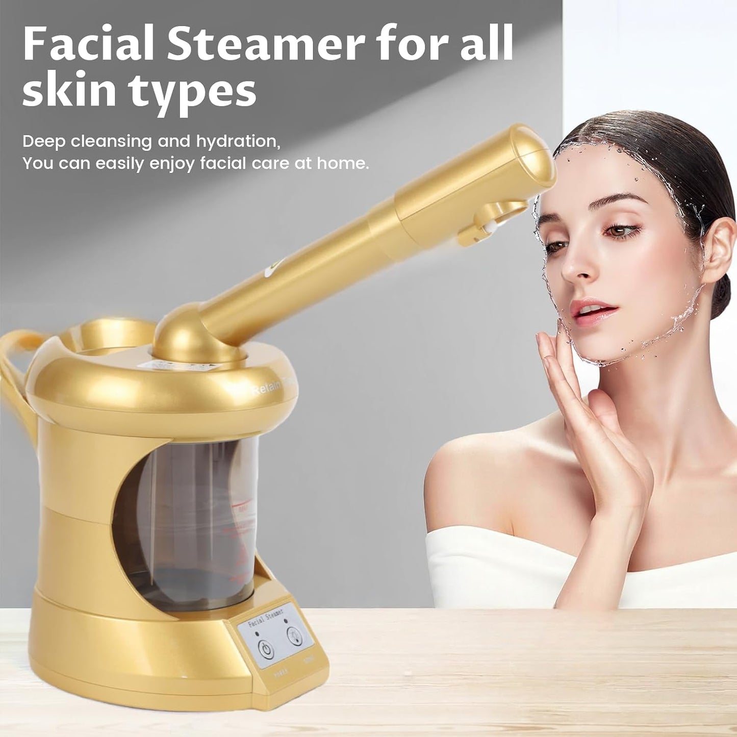 Retain time Facial Steamer,Face Steamer for Facial Deep Cleaning, Steamer for Facial for Personal Care or Spa, Moisturizing and Hydrating.