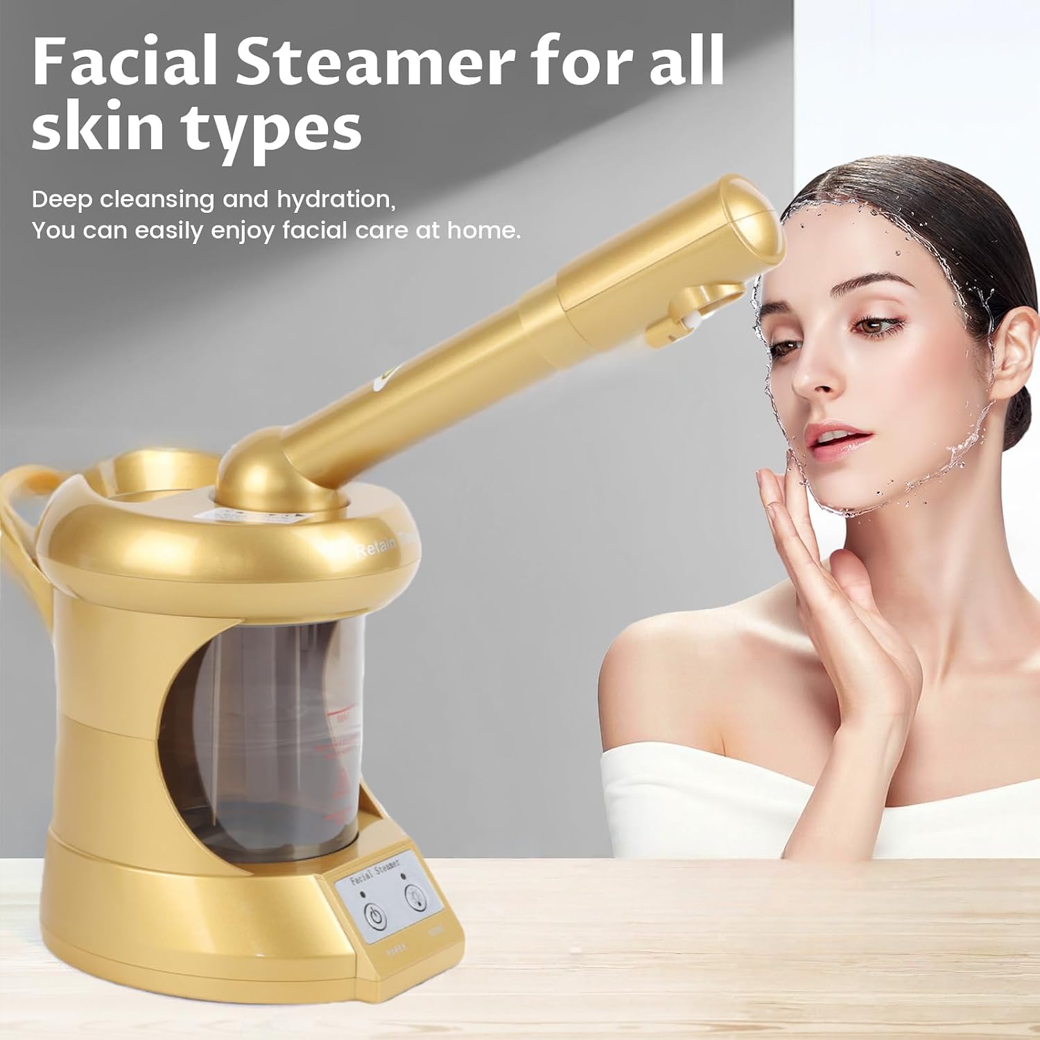 Retain time Facial Steamer,Face Steamer for Facial Deep Cleaning, Steamer for Facial for Personal Care or Spa, Moisturizing and Hydrating.
