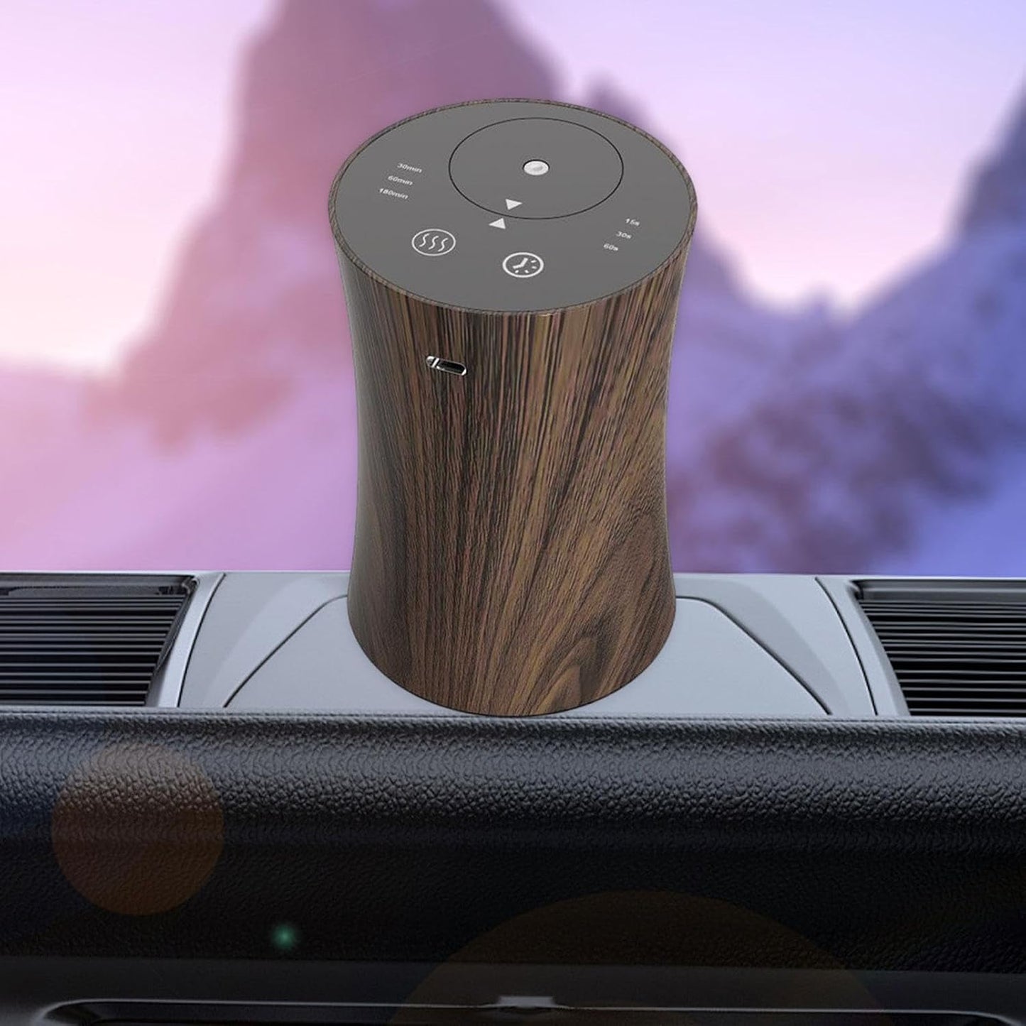 Generic Waterless Diffuser for Essential Oil Nebulizer USB Operated Mini Scent Machine for Office Bedroom,Compact,Quiet,Scent Diffuser,Portable Car Diffuser, Dark Wood Grain
