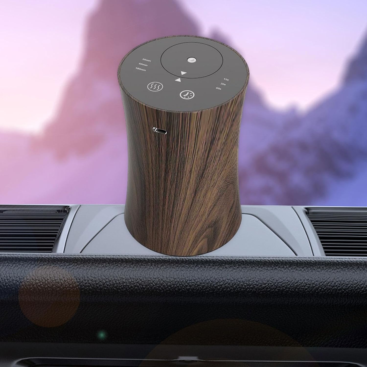 Generic Waterless Diffuser for Essential Oil Nebulizer USB Operated Mini Scent Machine for Office Bedroom,Compact,Quiet,Scent Diffuser,Portable Car Diffuser, Dark Wood Grain
