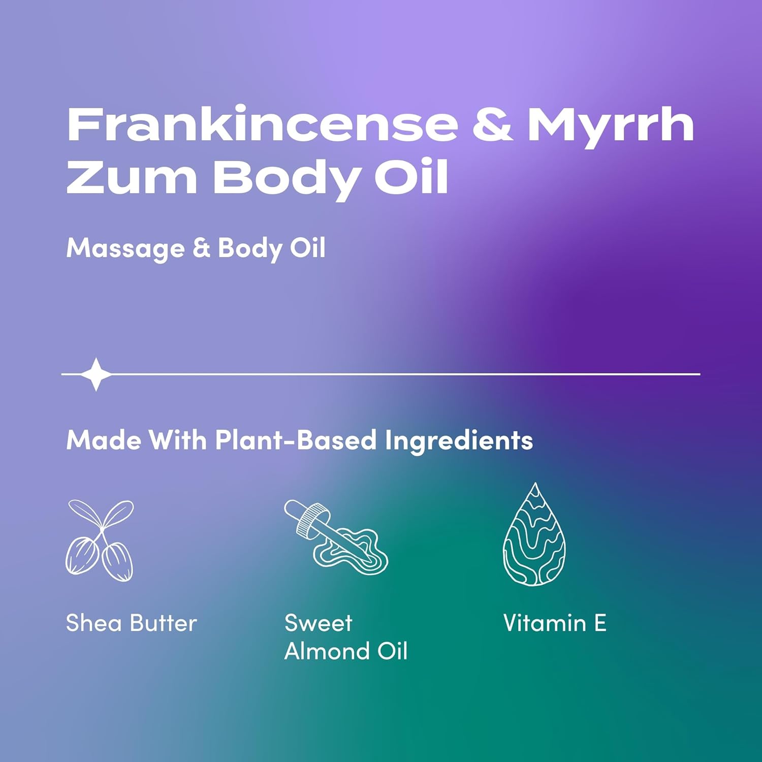 Indigo Wild Zum Frankincense & Myrrh Body Oil - Nourishing Body Massage Oil for Massage Therapy & Hydration - Nourishing, Vegetarian Massaging Oil with Sweet Almond Oil - 4 fl oz