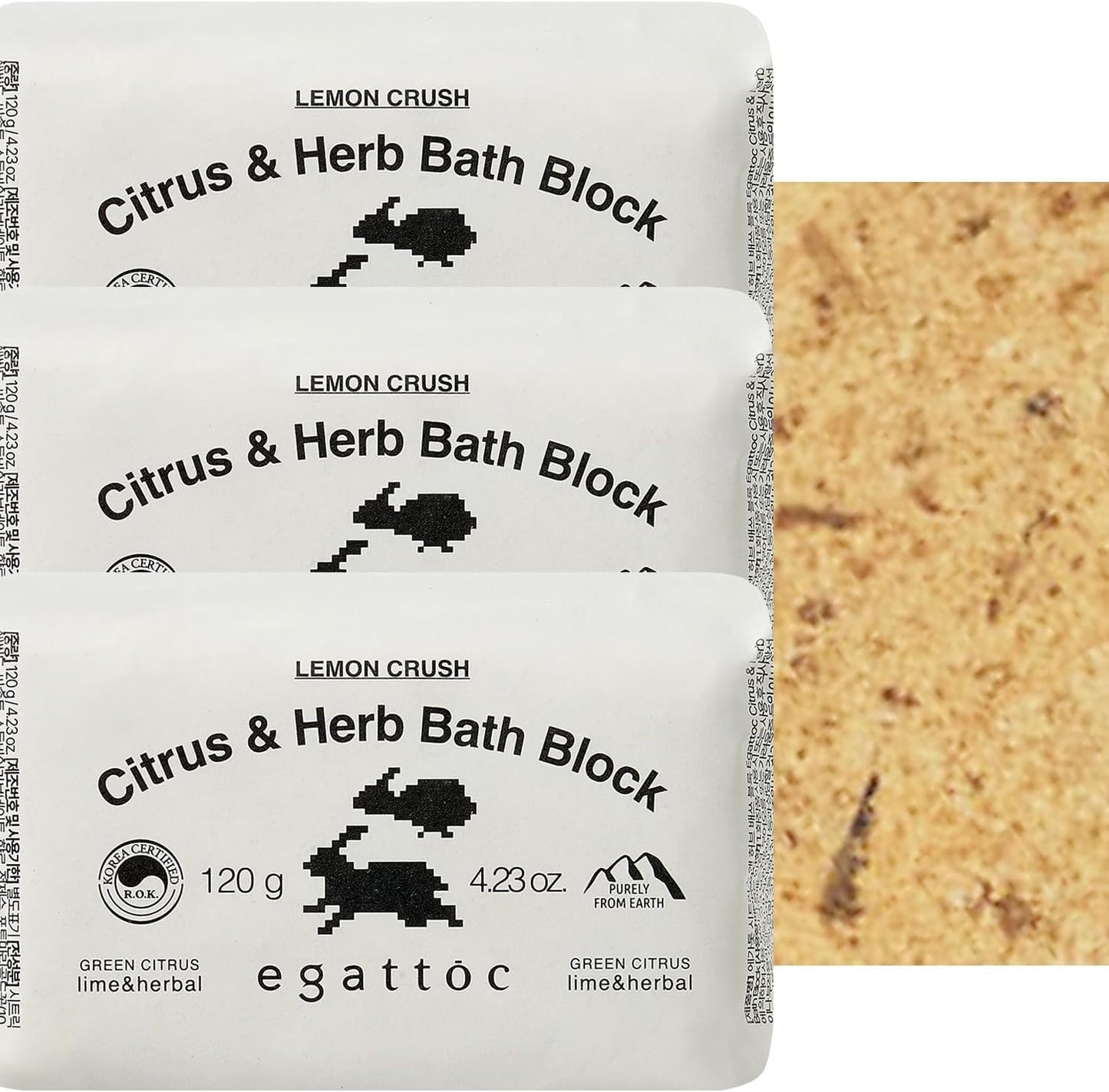 Bath Bombs for Women, Pack of 3, Citrus & Herb Bath Fizzies with Essential Oils & Calendula Petals, Moisturizing Bath Block for Dry Skin, Natural Aromatherapy Home Spa Gift, Sunny Lemon Scent