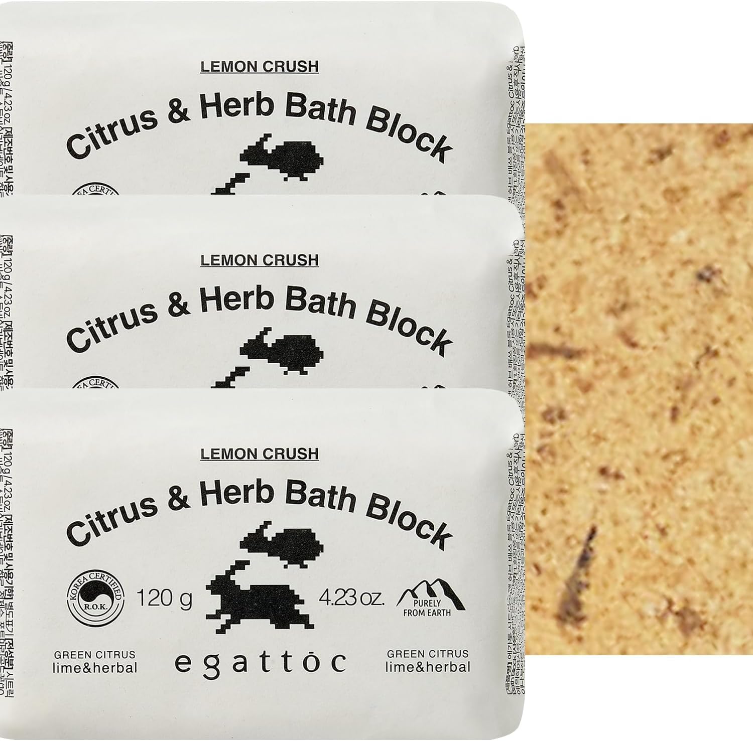 Bath Bombs for Women, Pack of 3, Citrus & Herb Bath Fizzies with Essential Oils & Calendula Petals, Moisturizing Bath Block for Dry Skin, Natural Aromatherapy Home Spa Gift, Sunny Lemon Scent