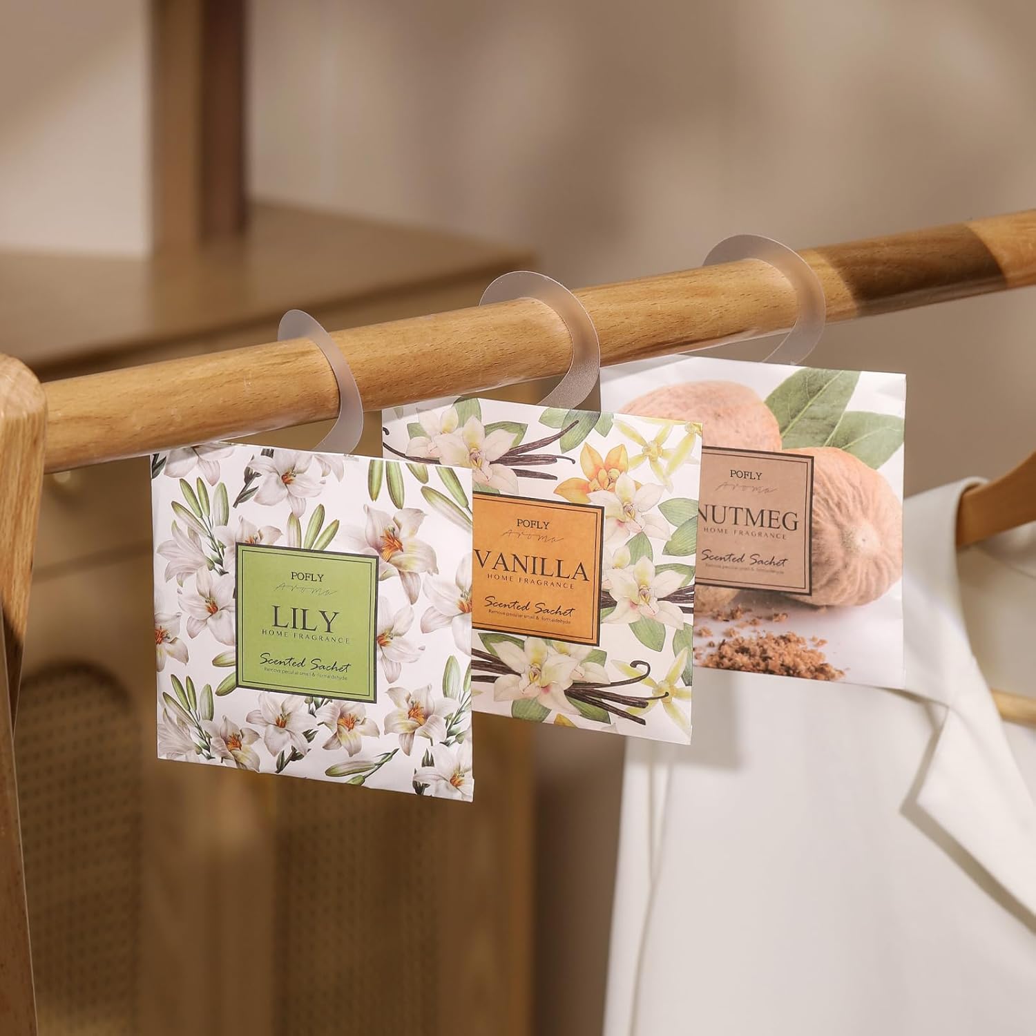 12 Pack Lavender Scented Sachets, Long-Lasting Fresh Scent, Air Freshener for Closet & Drawers, Hanging Deodorizer for Home