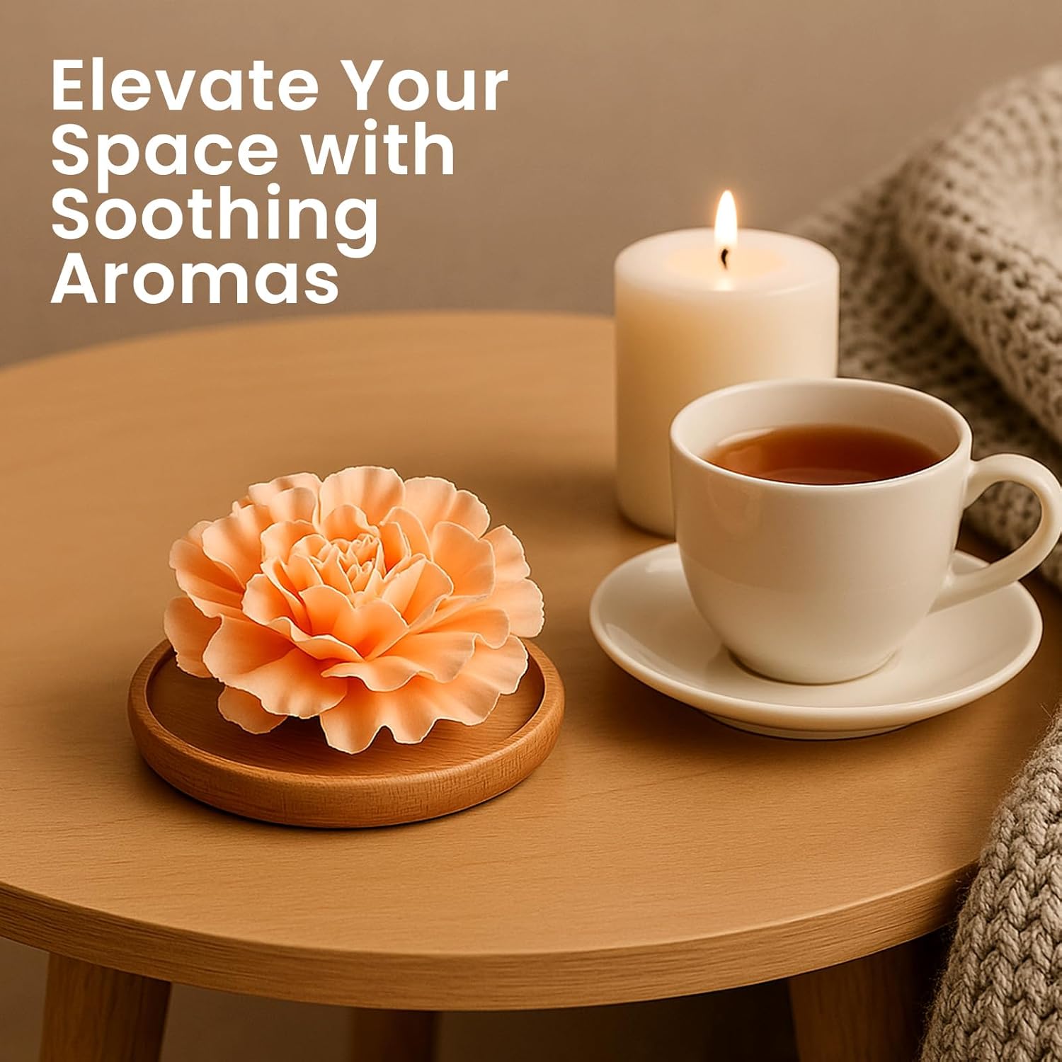 HOME ARCHIVE Aroma Diffuser with Aromatherapy Fragrant Oil Diffusers for Home Room Decor Fig Fragrance (Carnation Flower (Orange))