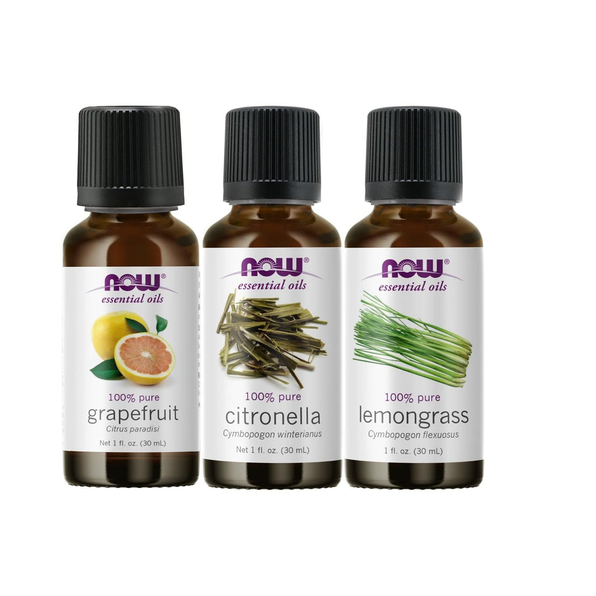 3-Pack Variety of Now Essential Oils: Summer Night Blend - Citronella