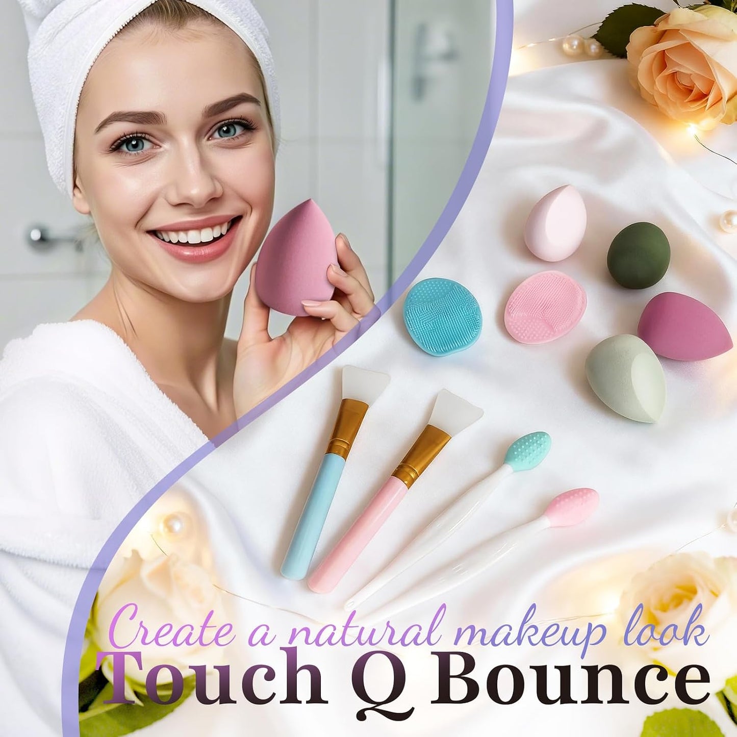 18PCS Spa Gift Set for Women – Self Care Package with Bath Bombs, Face Scrubbers, Makeup Sponges & Eye Mask – Get Well Soon Gift for Mom, Sister, Best Friend