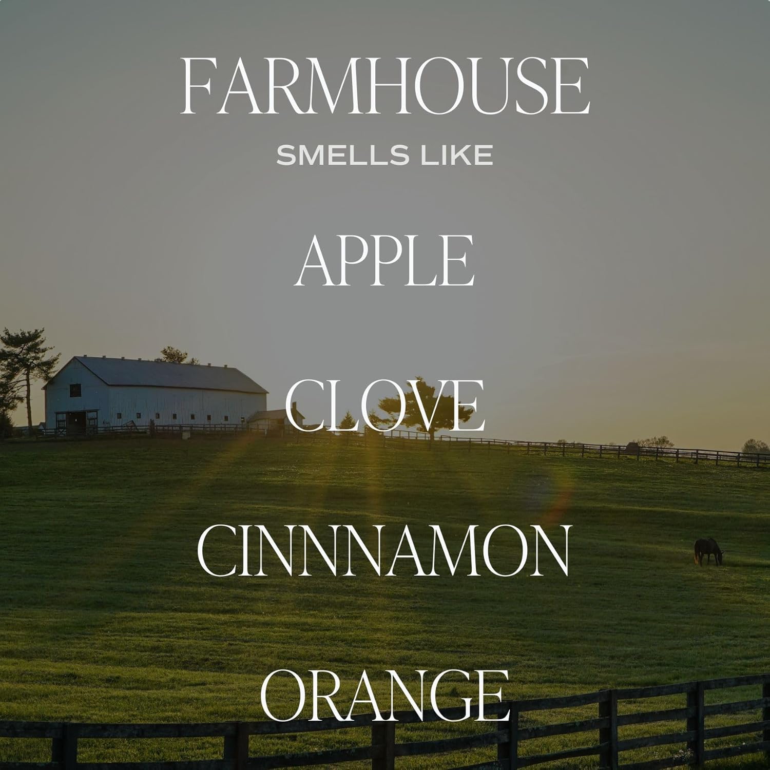 Sweet Water Decor Farmhouse Candle | Autumn, Cinnamon, and Nutmeg, Fall Scented Soy Candles for Home | 9oz Clear Jar, 40 Hour Burn Time, Made in the USA