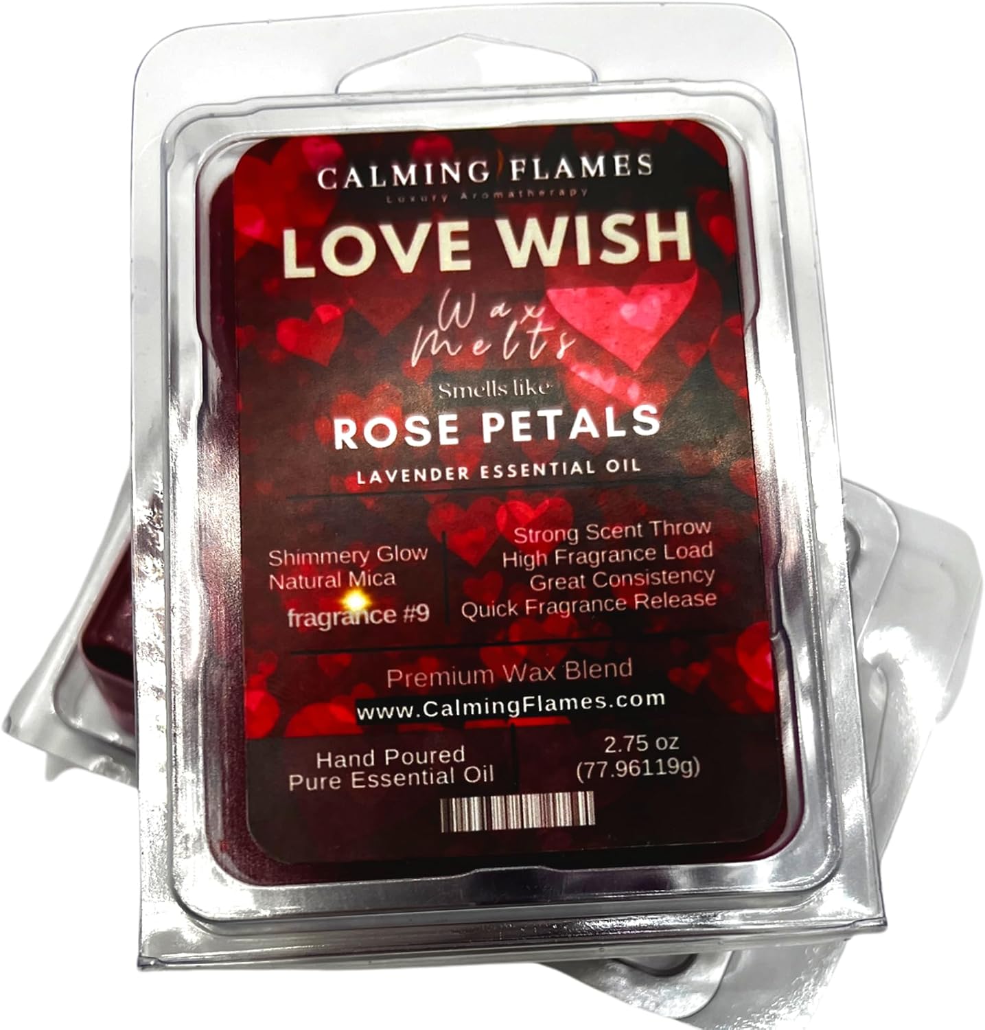 Rose Lavender Wax Melts (2 Pack) | Strong Floral Scent | Long Lasting | Romantic Home Fragrance | Handmade USA