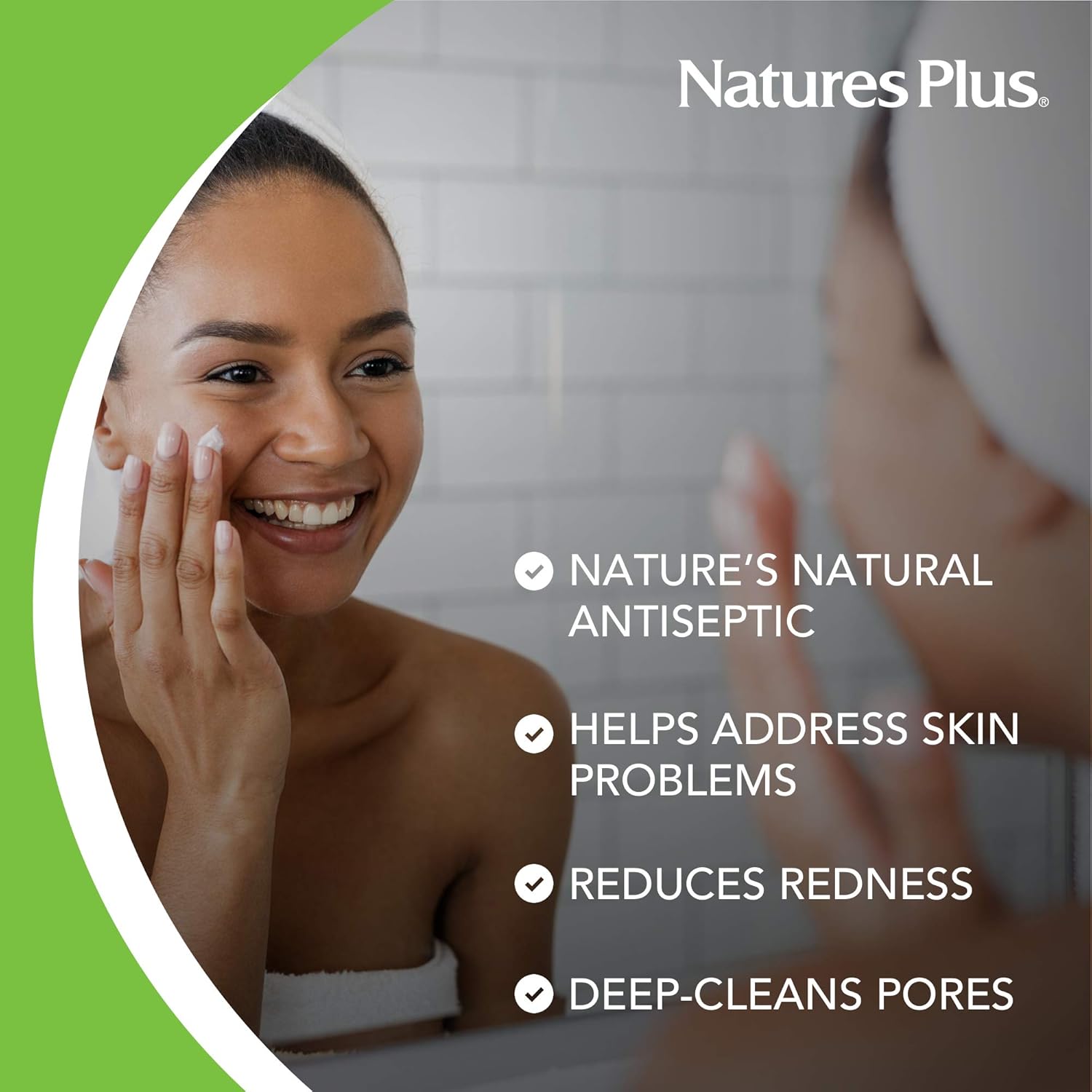 NaturesPlus Meditree Pure Australian Botanicals Tea Tree Oil - 1 fl oz - 100% Pure Essential Oil, Natural Antiseptic - Maintains Glowing Skin - Deep Cleans Pores, Reduces Redness - Natural, Vegan