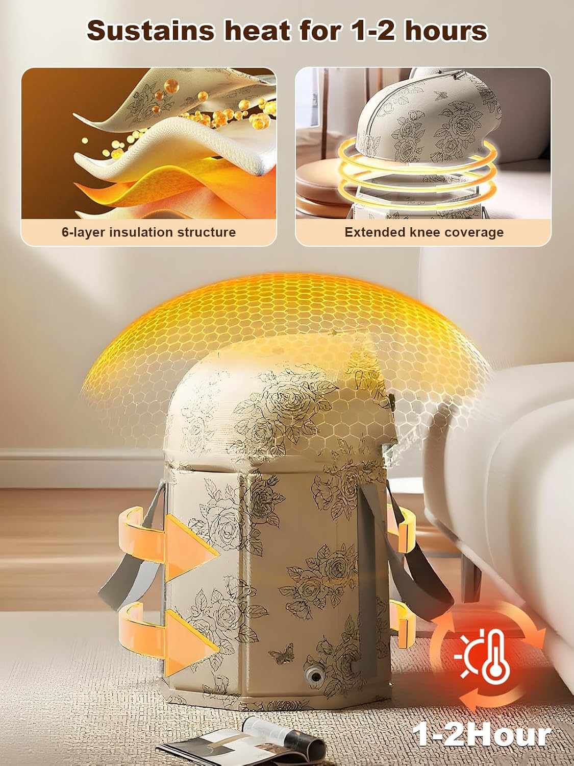 Foot Bath Basin Portable Travel Collapsible Foot Basin Folding Foot Bath Tub Soaking Feet Bucket for Camping Washing Fully Wrapped Knee Fumigation