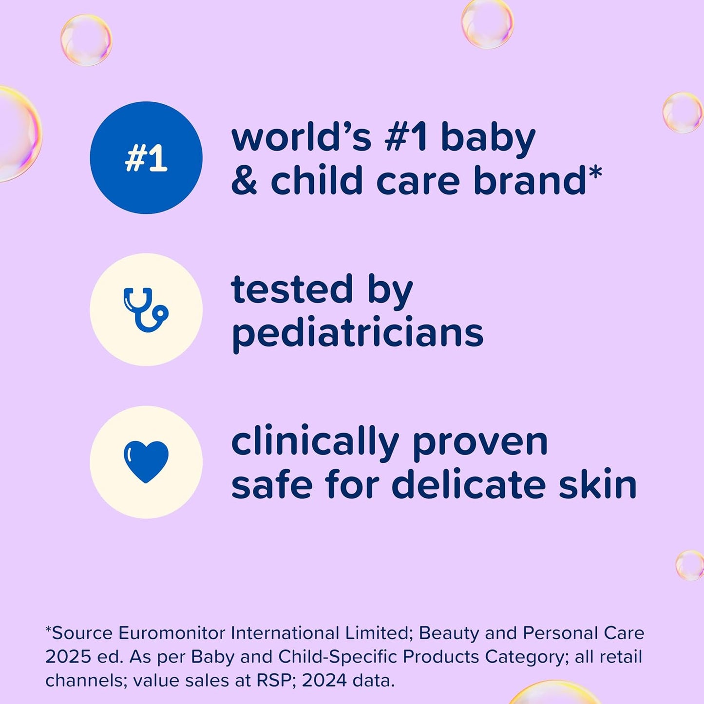 Johnson's Bedtime Baby Bath with Soothing NaturalCalm Aromas, Hypoallergenic & Tear-Free Liquid Baby Bath Formula, No Parabens, Sulfates, Dyes, or Phthalates, 27.1 fl. oz