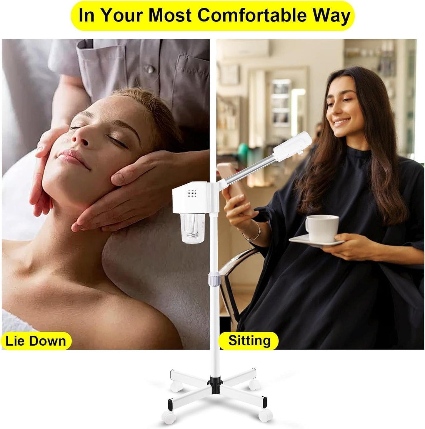 Professional Facial Steamer, Hot Mist Spray with Ozone, Vaporizador Face Steamer for Esthetician, Face Steam Machine