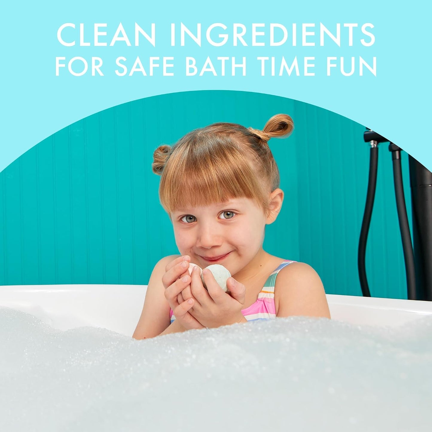Dabble & Dollop Mini Bath Bombs, Soothing Scents - Natural Origin, Mixable Scents, Clean Ingredients, No Synthetic Dyes, Toddler & Kids Bath Bombs in Resealable Pouches (Set of 24)