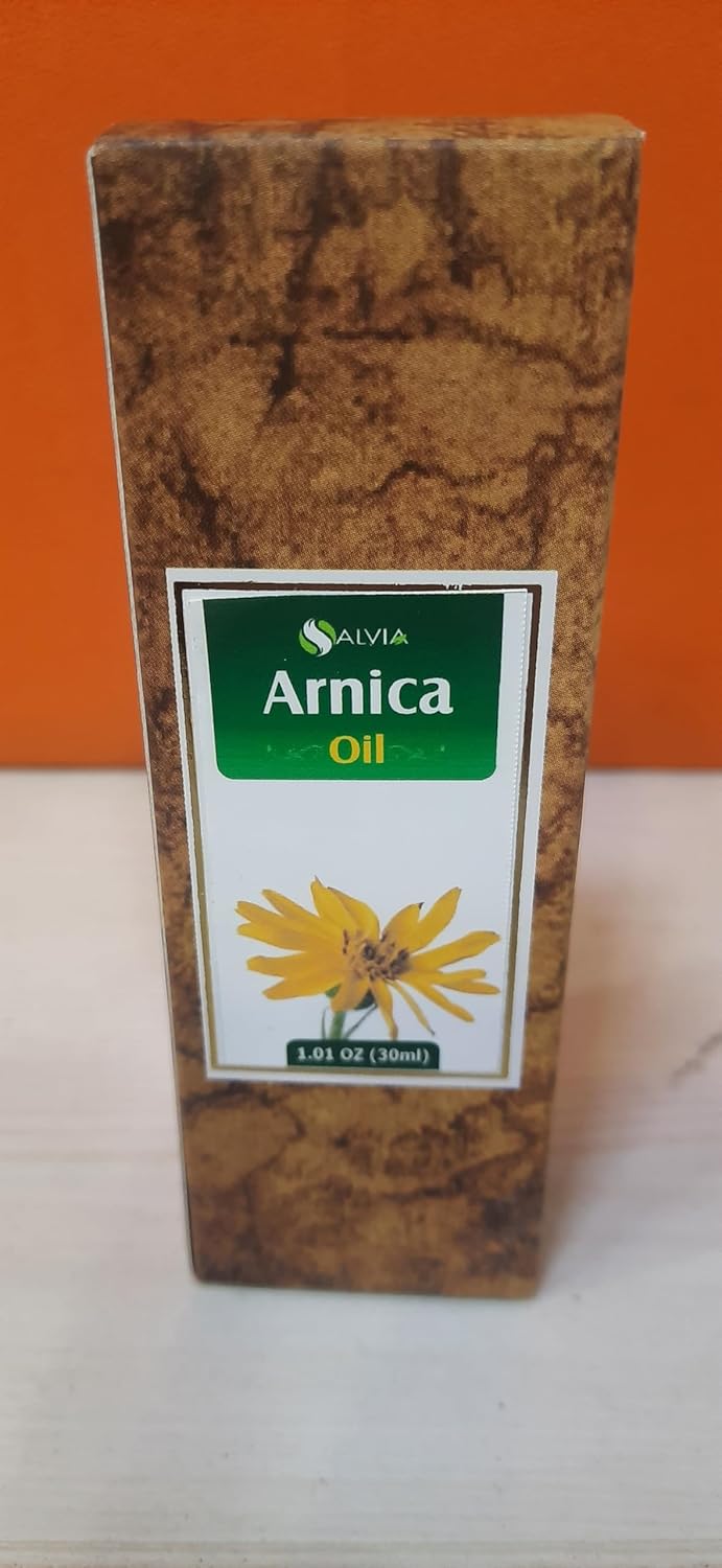 Arnica (Arnica Montana) Therapeutic Essential Oil by Salvia Amber Bottle Natural Uncut Undiluted Pure Cold Pressed Undiluted Aromatherapy Premium Oil 30 ml (1.01 fl oz)