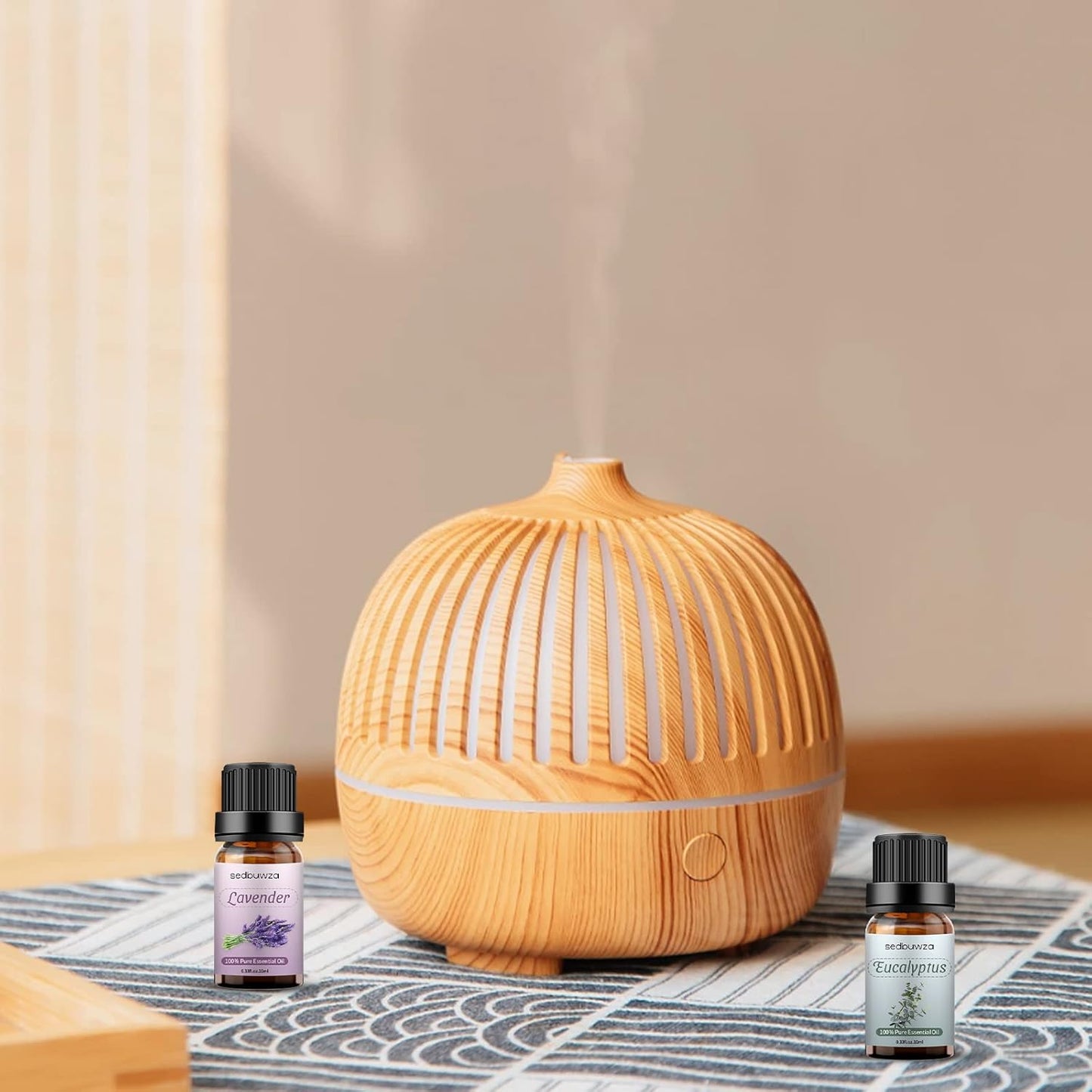 Sedbuwza Lavender Eucalyptus Essential Oil Set, Lavender Fragrance Oil Eucalyptus Scent Oil Set for Diffuser, Aromatherapy, Massage, Soap, Candle Making 2 x 10 ml