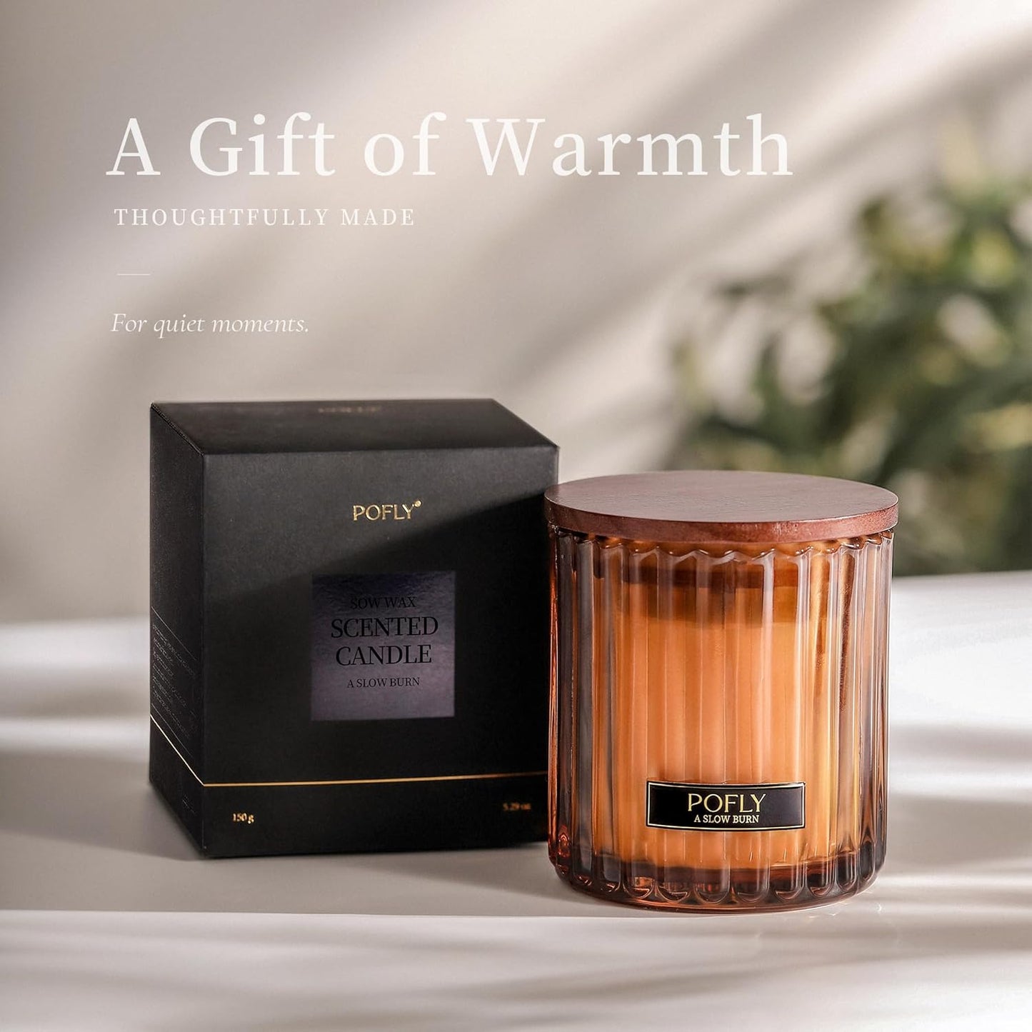 Roasted Coffee Scented Candle with Crackling Wood Wick, Hand Poured Soy Wax Candle, Long Lasting Aromatherapy Candle for Home, Candles for Men, 5.29 Oz