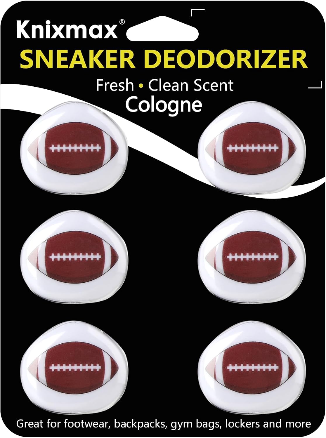 Knixmax Versatile Deodorizer Balls for Shoes Gym Bags Home Freshener for Closets Lockers Odor Eater Eliminate Unpleasant Scent Cologne Football