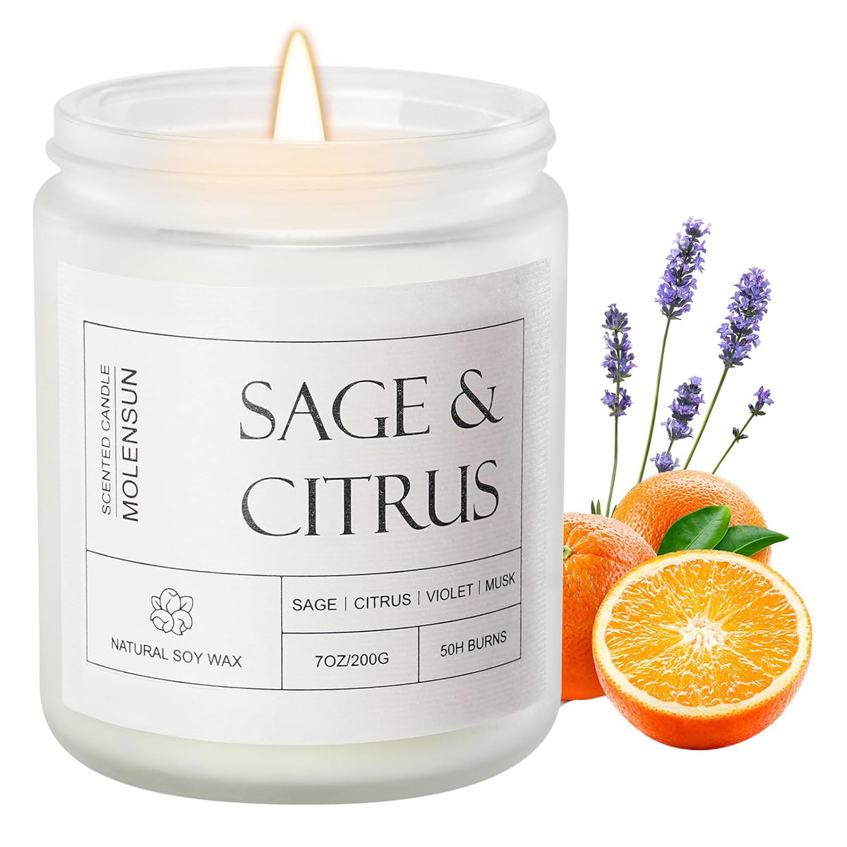 Molensun Sage & Citrus Scented Candles