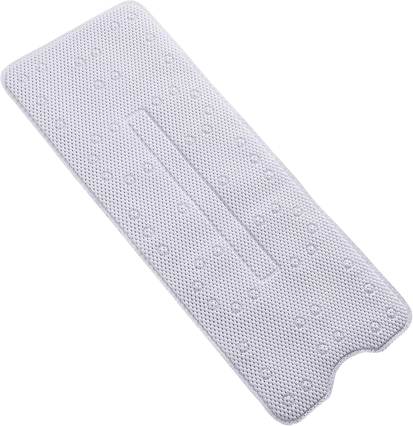 Webos Soft Bathtub Mat Non Slip: Memory Foam Shower Mat with Suction Cups for Bathroom Inside Tub 40X16Inch (White)
