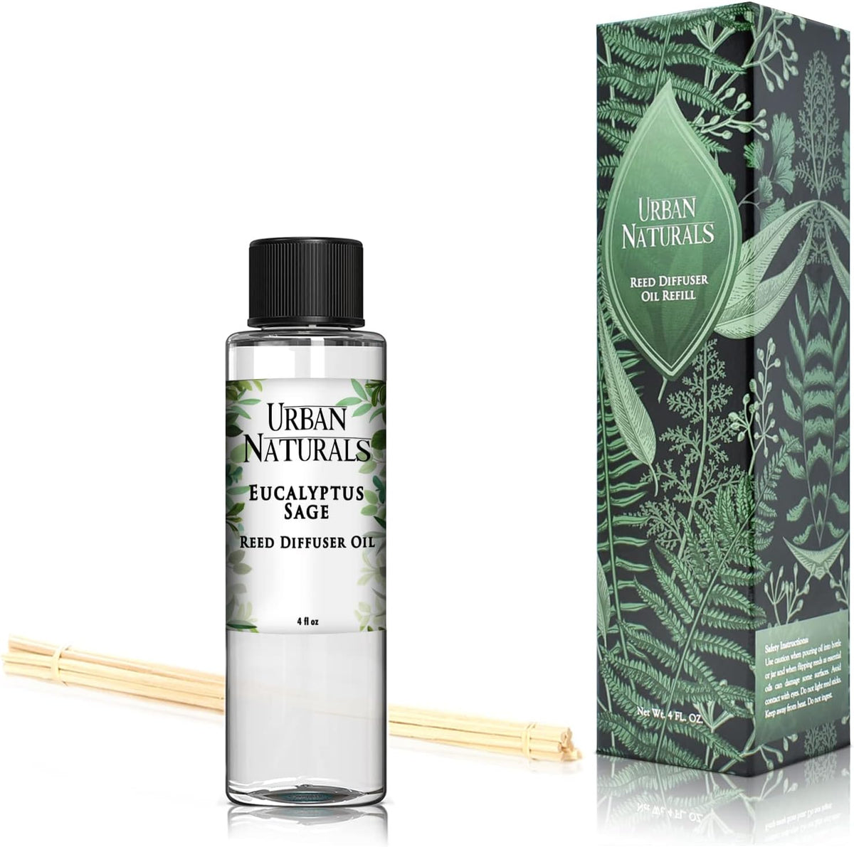 Urban Naturals Eucalyptus & Sage Oil Reed Diffuser Refill